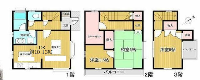 上福岡駅 徒歩11分 構造:木造土地面積:49.71平米 ( 15.03坪 ) 建物面積:74.11平米 ( 22.41坪 )